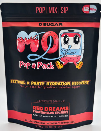 M2O Pop A Pack™ – Red Dreams Electrolyte Drink Mix (Watermelon Slushie) | Zero Sugar | Hydration & Recovery