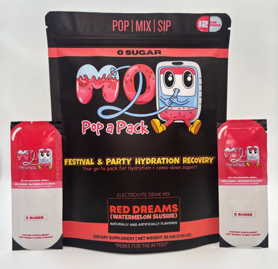 M2O Pop A Pack™ – Red Dreams Electrolyte Drink Mix (Watermelon Slushie) | Zero Sugar | Hydration & Recovery