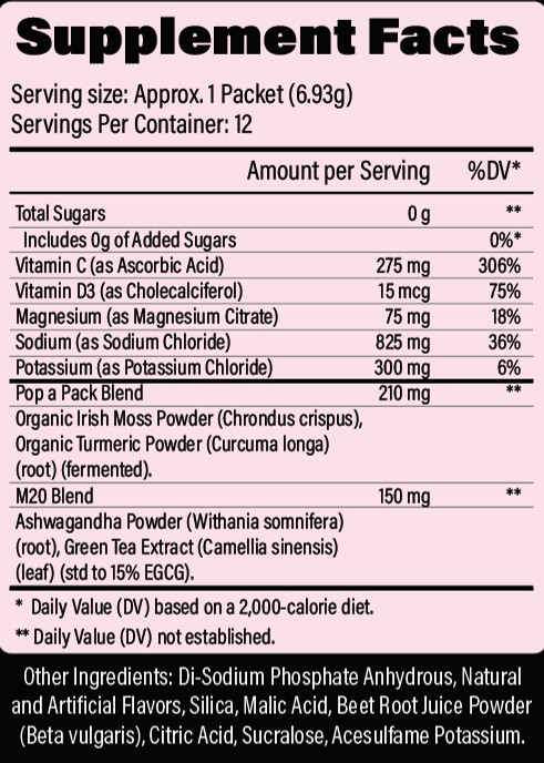 M2O Pop A Pack™ – Red Dreams Electrolyte Drink Mix (Watermelon Slushie) | Zero Sugar | Hydration & Recovery