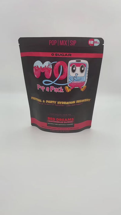 M2O Pop A Pack™ – Red Dreams Electrolyte Drink Mix (Watermelon Slushie) | Zero Sugar | Hydration & Recovery